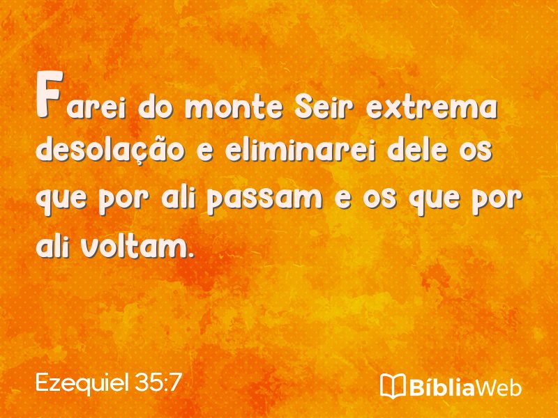 Ezequiel 35:7 em imagem para compartilhar