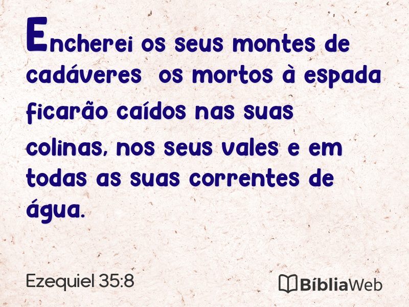 Ezequiel 35:8 em imagem para compartilhar