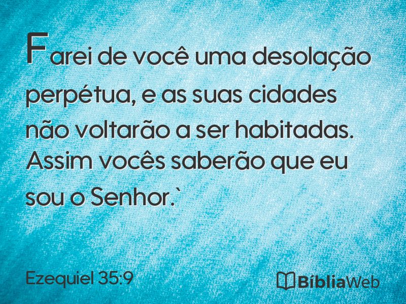 Ezequiel 35:9 em imagem para compartilhar