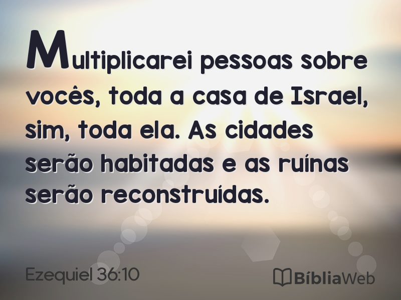 Ezequiel 36:10 em imagem para compartilhar
