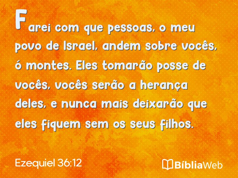 Ezequiel 36:12 em imagem para compartilhar