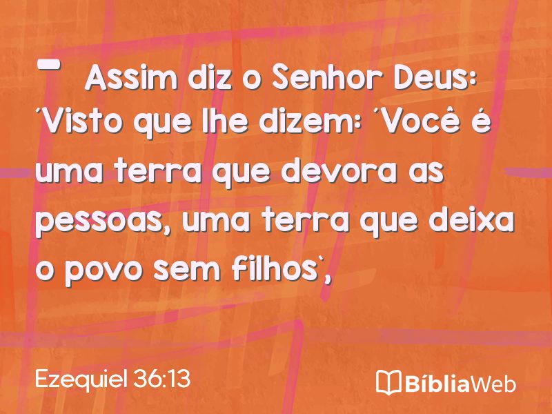 Ezequiel 36:13 em imagem para compartilhar