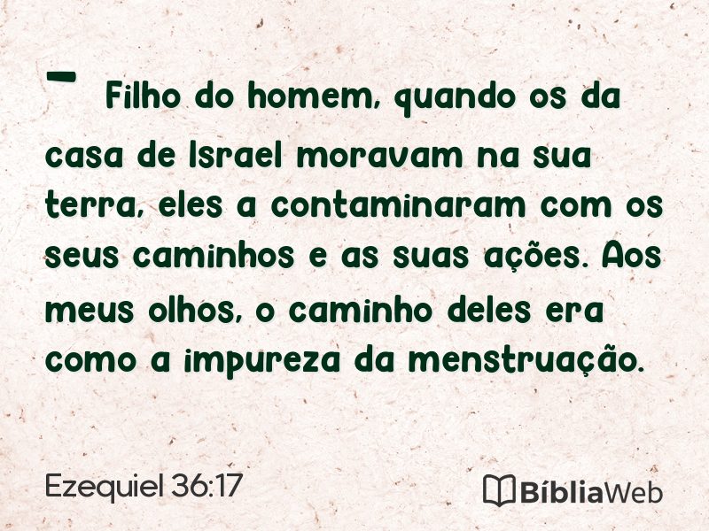 Ezequiel 36:17 em imagem para compartilhar