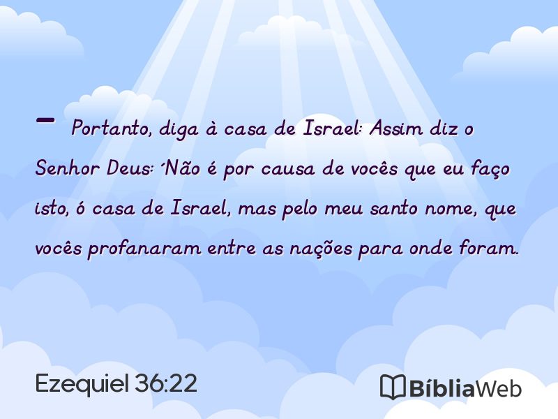 Ezequiel 36:22 em imagem para compartilhar