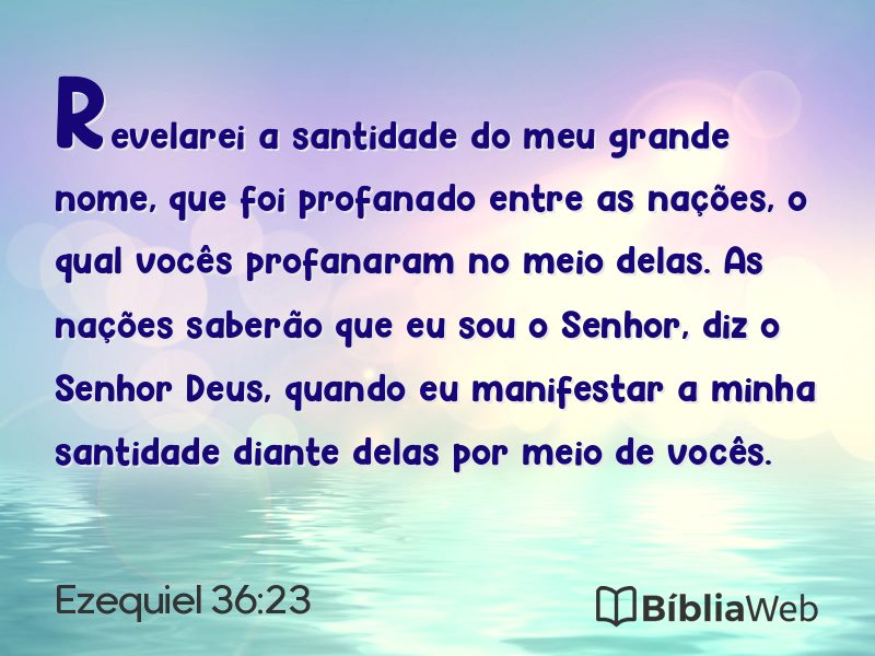 Ezequiel 36:23 em imagem para compartilhar