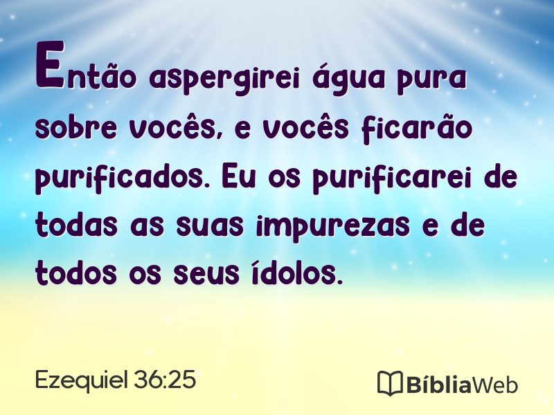 Ezequiel 36:25 em imagem para compartilhar