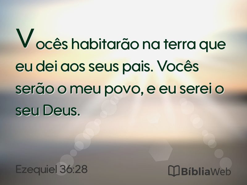 Ezequiel 36:28 em imagem para compartilhar