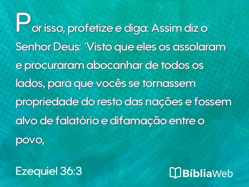 Ezequiel 36:3 em imagem para compartilhar