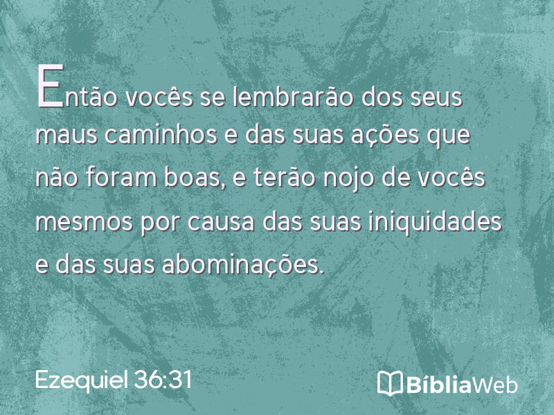 Ezequiel 36:31 em imagem para compartilhar