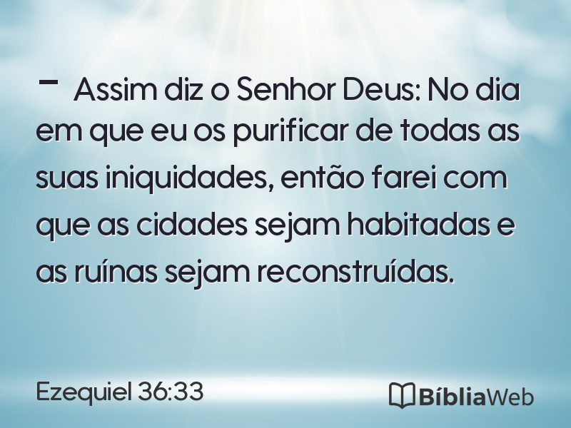 Ezequiel 36:33 em imagem para compartilhar