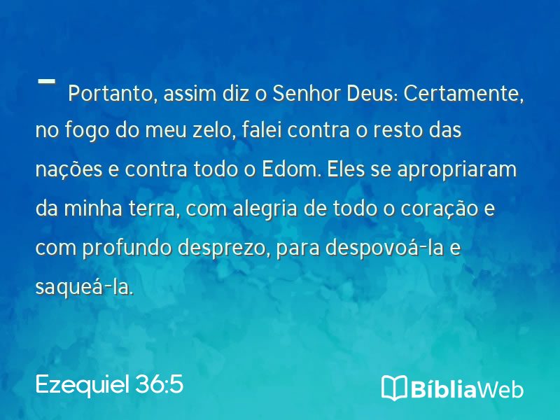 Ezequiel 36:5 em imagem para compartilhar