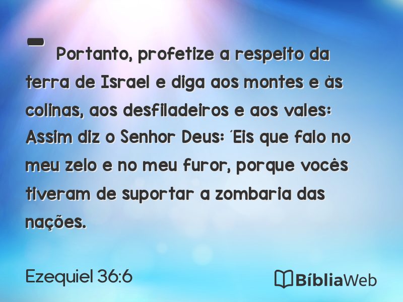 Ezequiel 36:6 em imagem para compartilhar