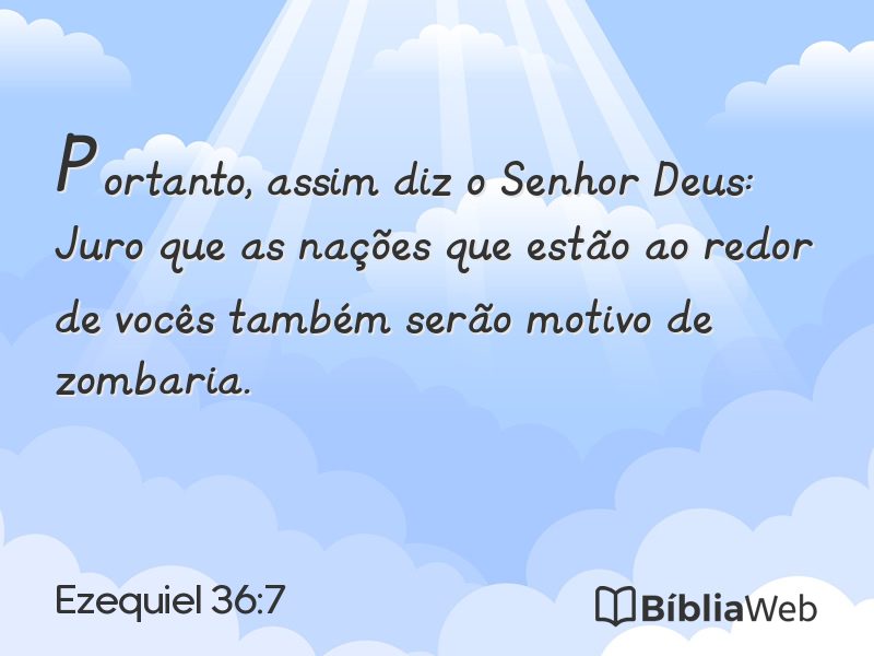 Ezequiel 36:7 em imagem para compartilhar
