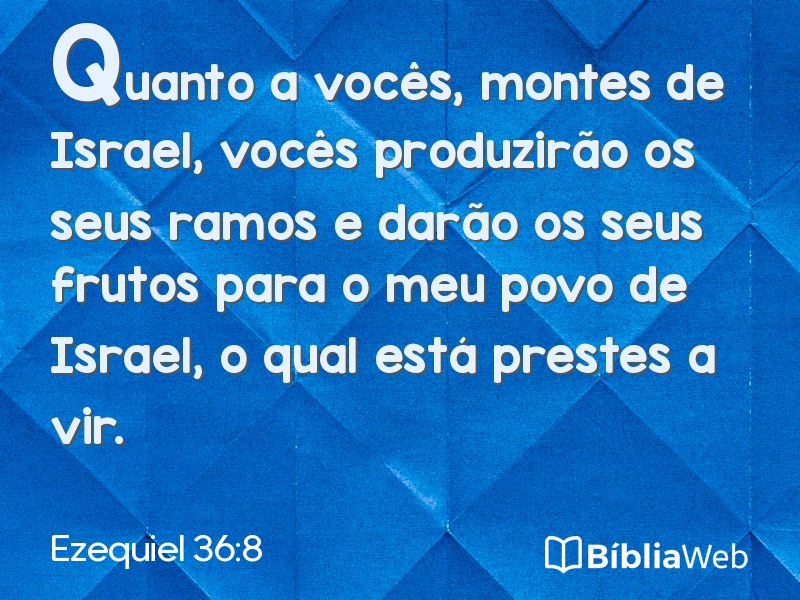 Ezequiel 36:8 em imagem para compartilhar