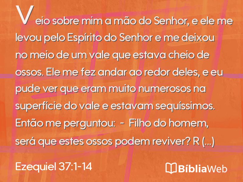 Ezequiel 37:1-14 em imagem para compartilhar