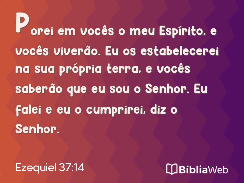 Ezequiel 37:14 em imagem para compartilhar