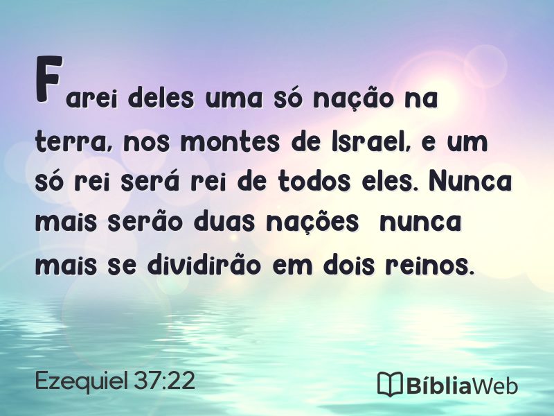 Ezequiel 37:22 em imagem para compartilhar