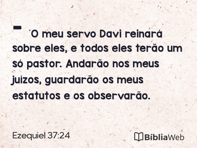 Ezequiel 37:24 em imagem para compartilhar
