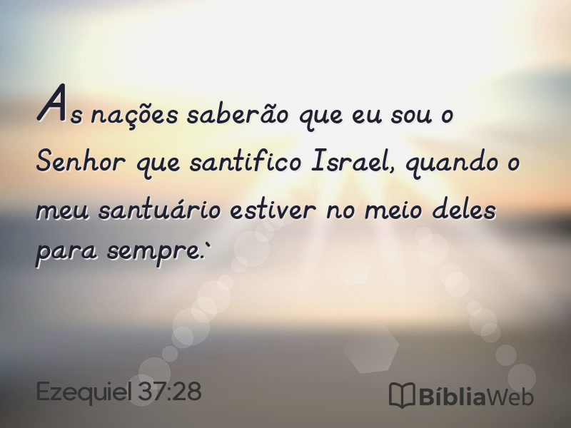Ezequiel 37:28 em imagem para compartilhar