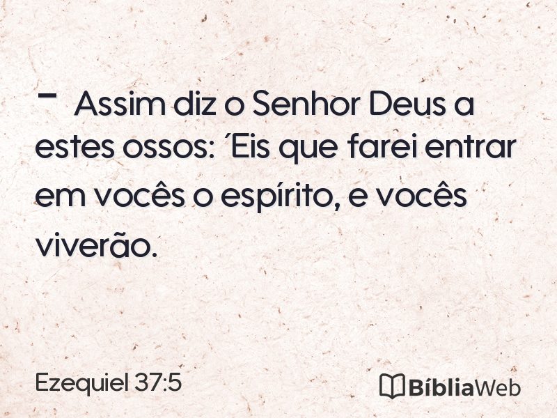 Ezequiel 37:5 em imagem para compartilhar