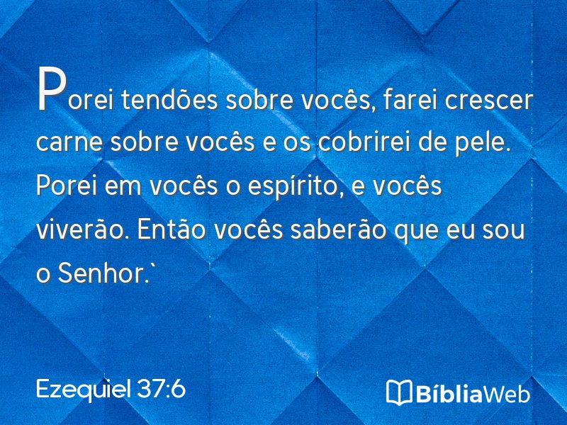 Ezequiel 37:6 em imagem para compartilhar