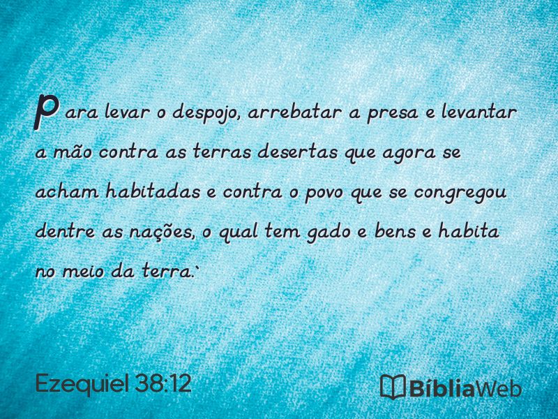 Ezequiel 38:12 em imagem para compartilhar