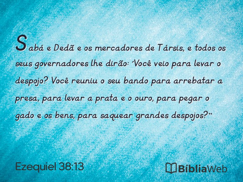 Ezequiel 38:13 em imagem para compartilhar