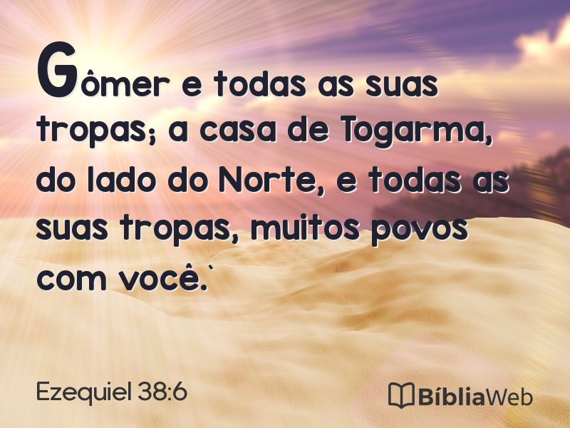 Ezequiel 38:6 em imagem para compartilhar