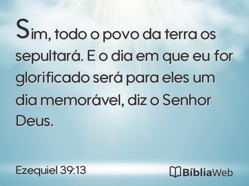 Ezequiel 39:13 em imagem para compartilhar