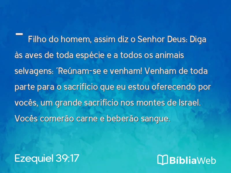 Ezequiel 39:17 em imagem para compartilhar