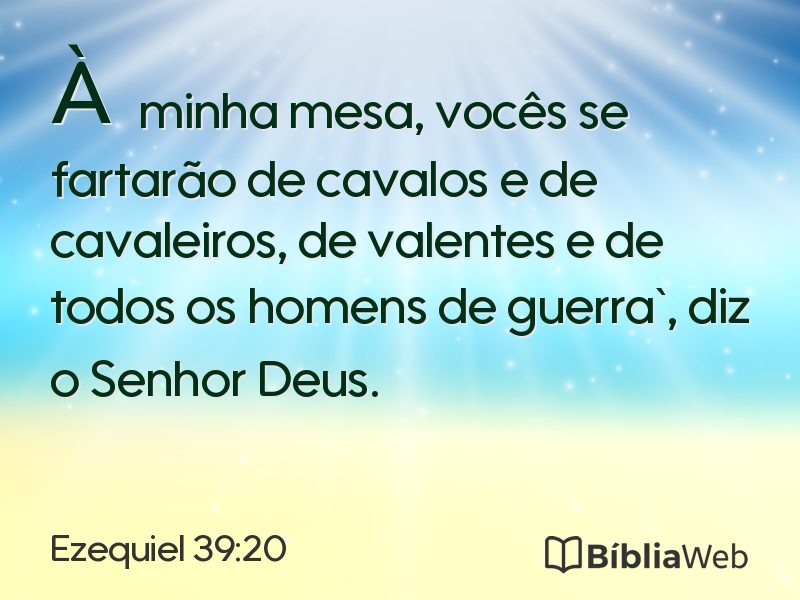 Ezequiel 39:20 em imagem para compartilhar