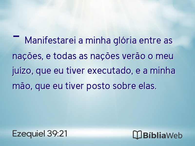 Ezequiel 39:21 em imagem para compartilhar