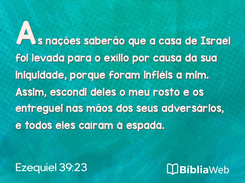 Ezequiel 39:23 em imagem para compartilhar
