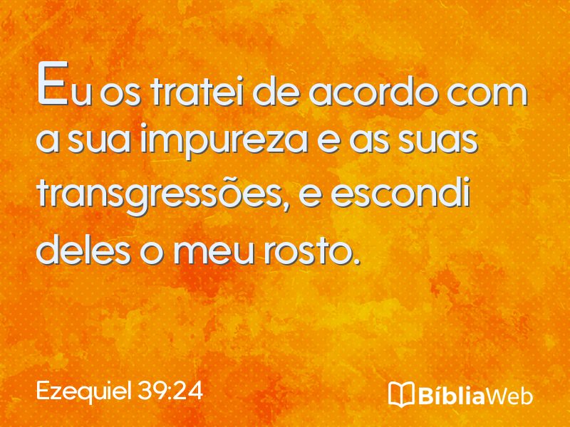 Ezequiel 39:24 em imagem para compartilhar