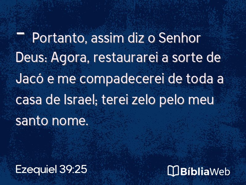 Ezequiel 39:25 em imagem para compartilhar