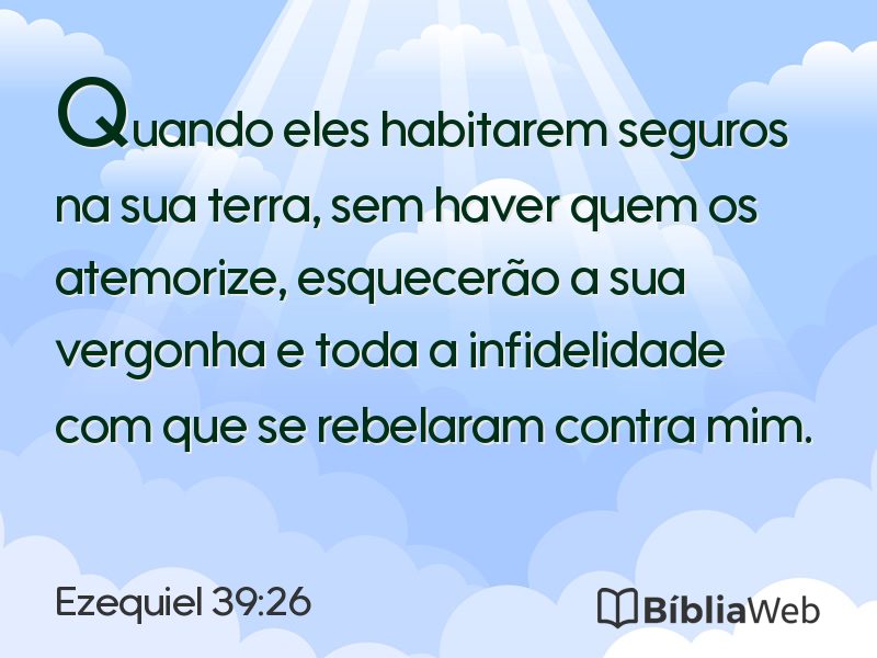 Ezequiel 39:26 em imagem para compartilhar