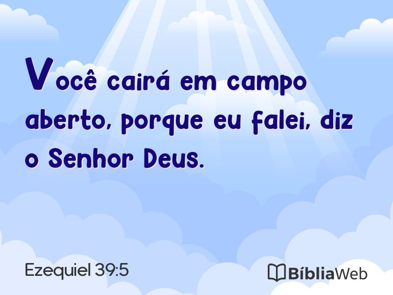 Ezequiel 39:5 em imagem para compartilhar