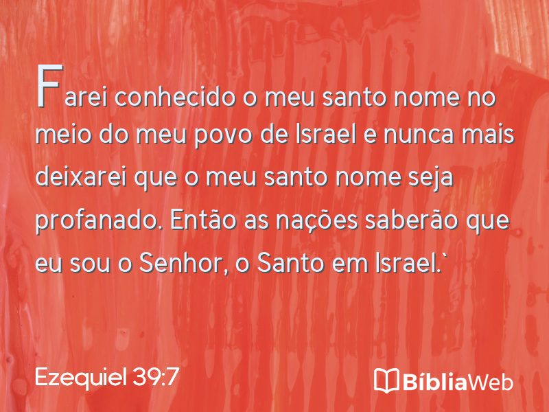 Ezequiel 39:7 em imagem para compartilhar