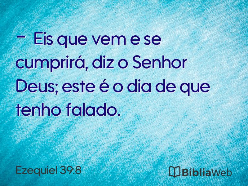 Ezequiel 39:8 em imagem para compartilhar