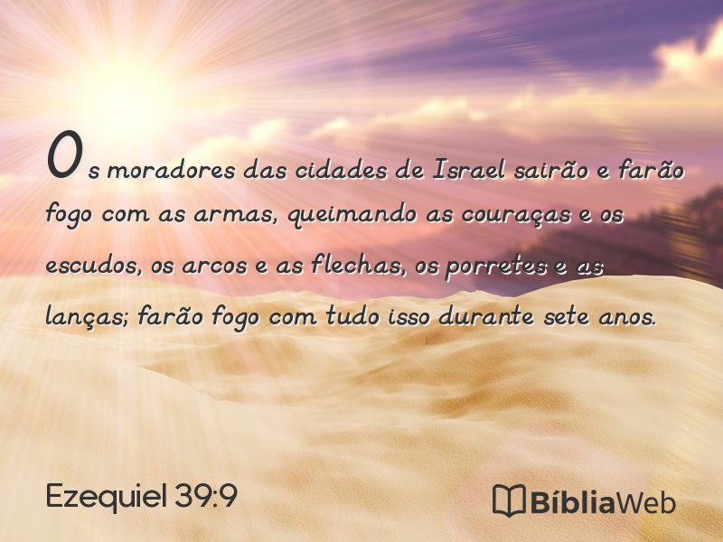 Ezequiel 39:9 em imagem para compartilhar