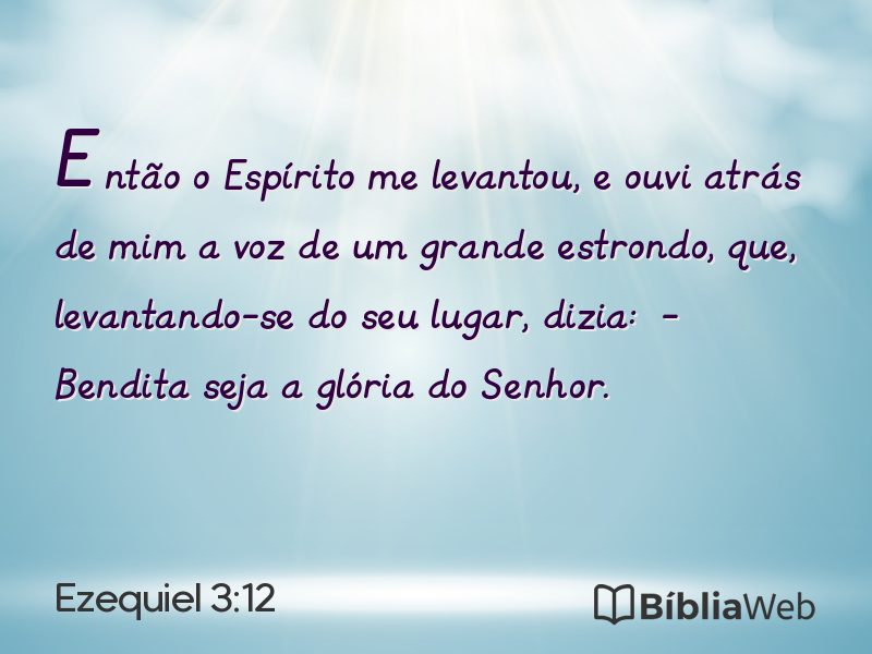 Ezequiel 3:12 em imagem para compartilhar