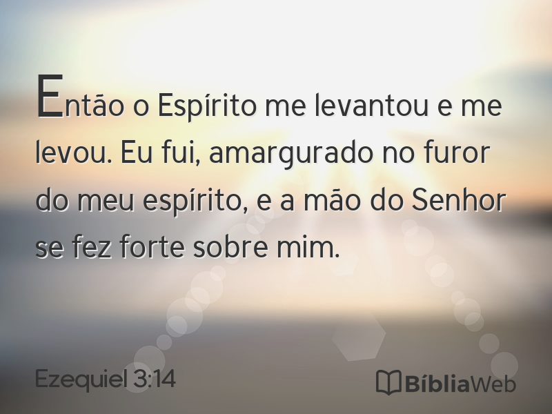 Ezequiel 3:14 em imagem para compartilhar