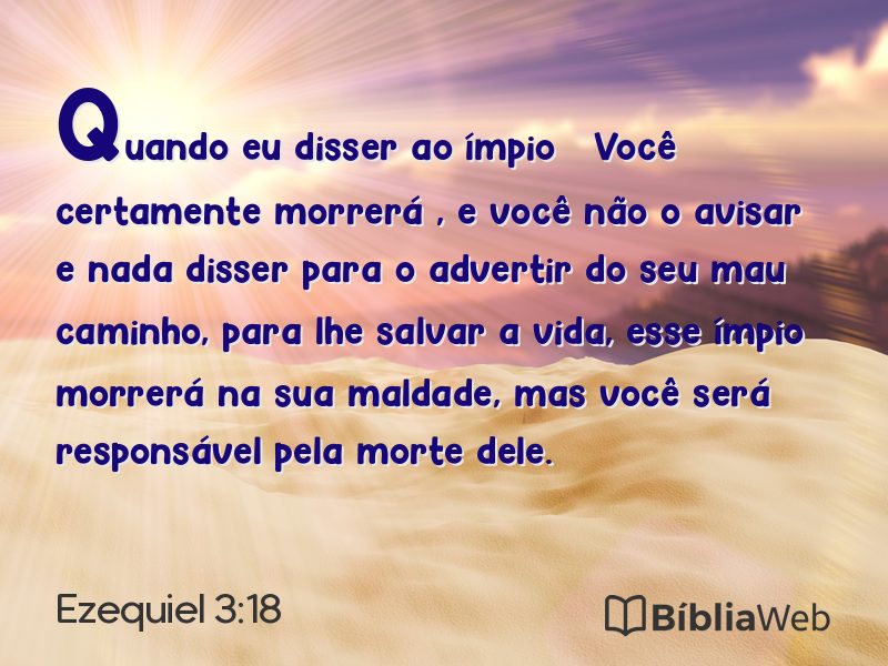 Ezequiel 3:18 em imagem para compartilhar