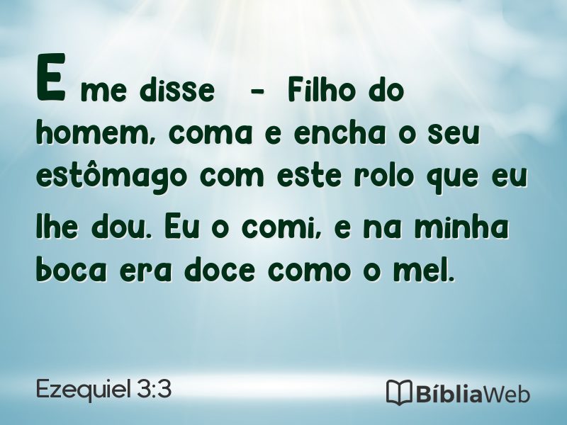 Ezequiel 3:3 em imagem para compartilhar