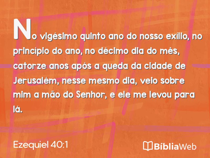 Ezequiel 40:1 em imagem para compartilhar