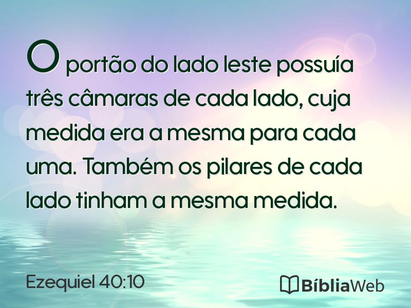 Ezequiel 40:10 em imagem para compartilhar