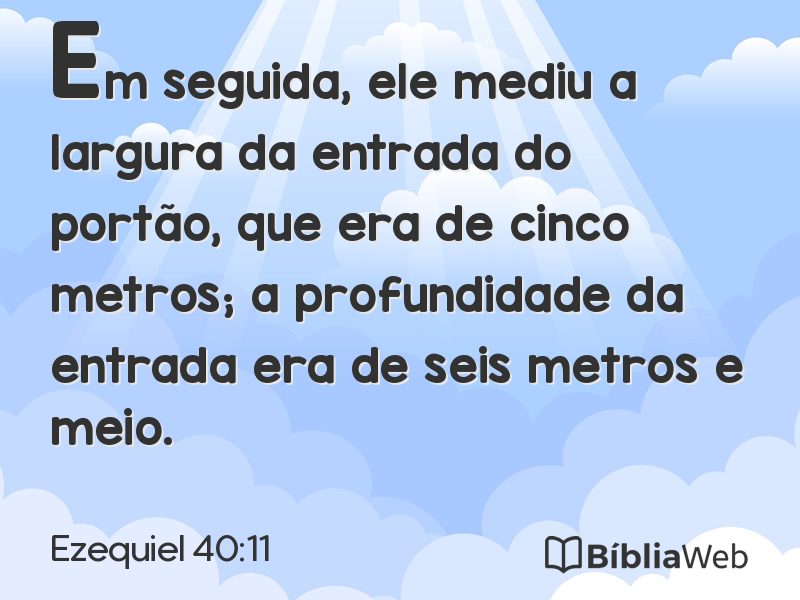 Ezequiel 40:11 em imagem para compartilhar