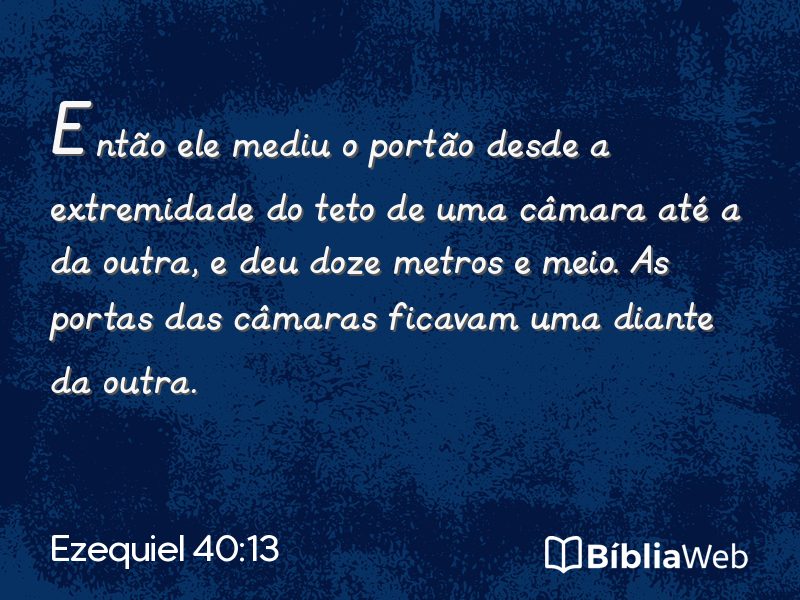 Ezequiel 40:13 em imagem para compartilhar
