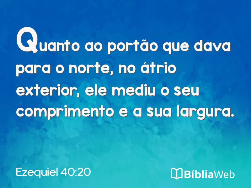 Ezequiel 40:20 em imagem para compartilhar