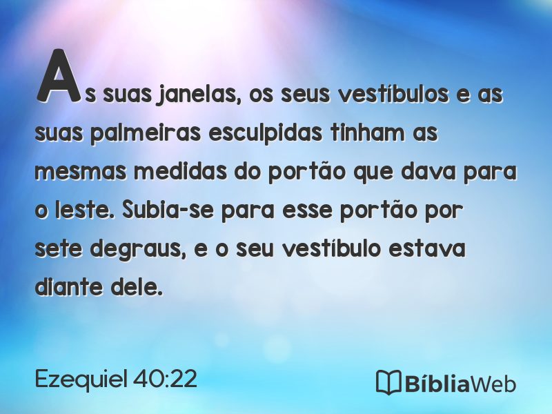 Ezequiel 40:22 em imagem para compartilhar